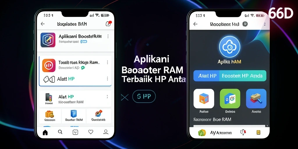 Antarmuka pengguna 66D yang intuitif untuk Booster RAM.