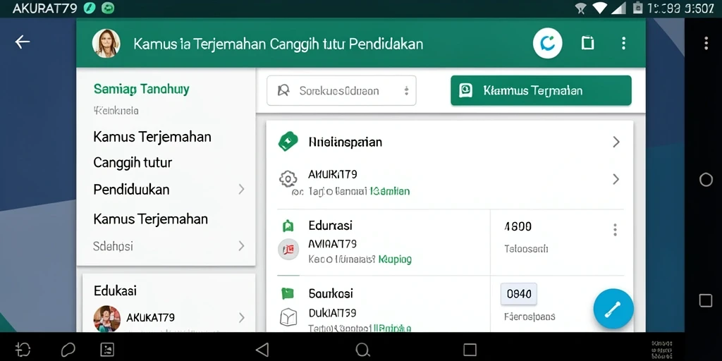 Tampilan antarmuka AKURAT79 yang bersih dan user-friendly.