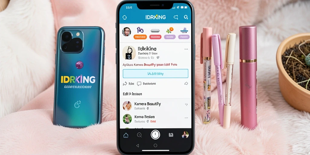Antarmuka IDRKING menampilkan fitur pengeditan yang intuitif dan menarik.