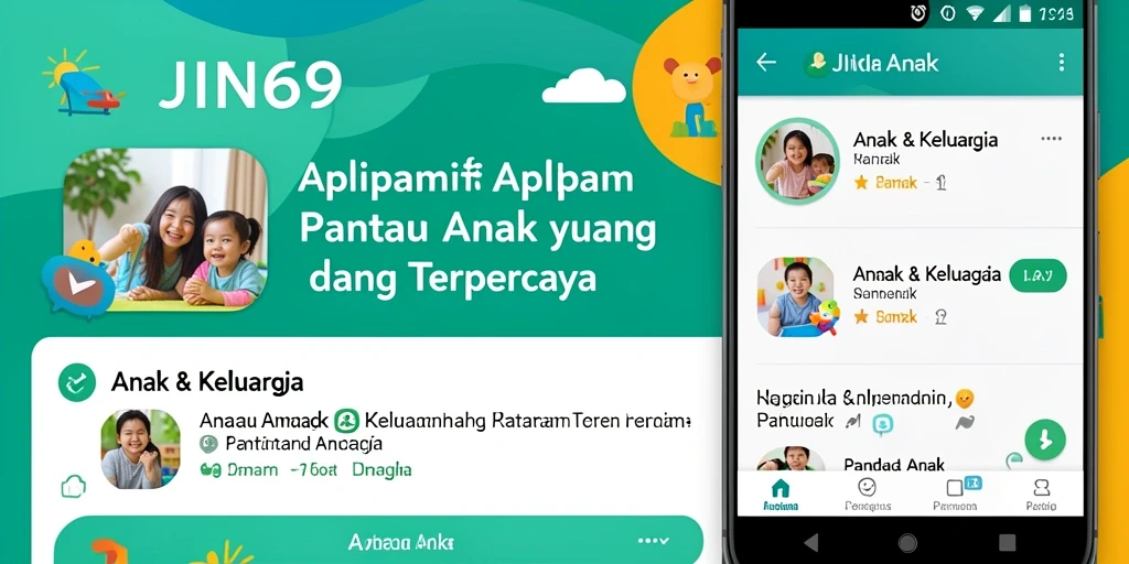 Tampilan antarmuka aplikasi JIN69 yang intuitif untuk Pantau Anak.