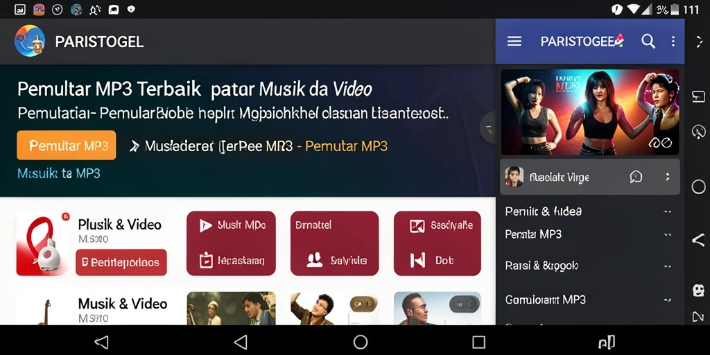 Tampilan antarmuka utama PARISTOGEL yang menarik dan mudah digunakan.