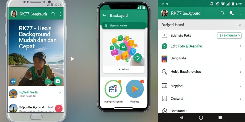 Antarmuka RK77 menampilkan alat Hapus Background yang efisien.
