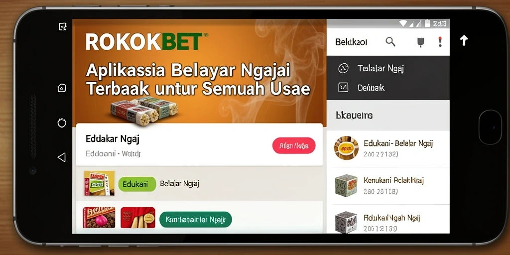 Antarmuka ROKOKBET yang ramah pengguna untuk belajar ngaji.