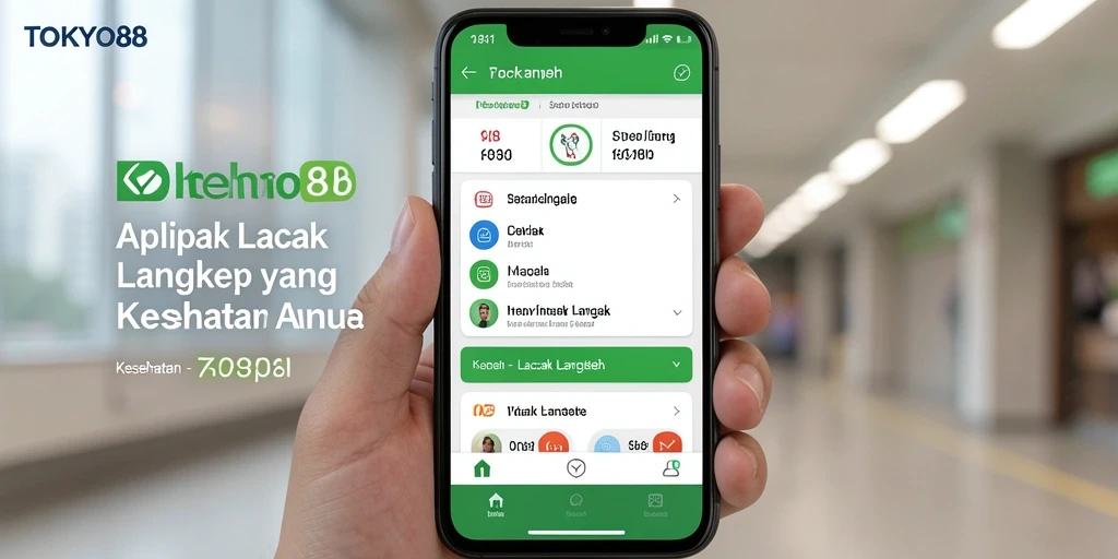 Antarmuka aplikasi TOKYO88 dengan statistik langkah harian.