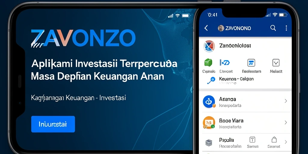 Tampilan antarmuka ZAVONZO dengan fitur Investasi yang mudah dipahami.