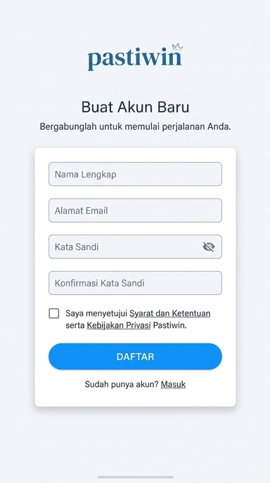 Panduan Registrasi Akun Pastiwin Terbaru